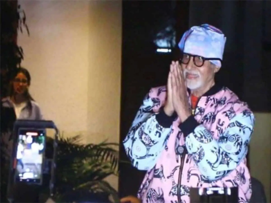 Amitabh Bachchan Rings in 81st Birthday at Midnight with Adoring Fans!